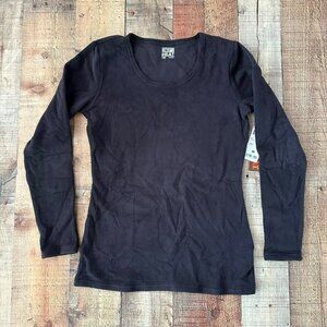 32 Degree Heat women's fleece long sleeve cold weather layering top in black -M